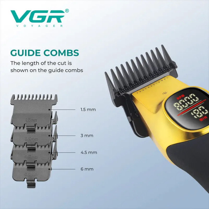 ماشین اصلاح موی سر و صورت شارژی وی جی ار مدل V-885T