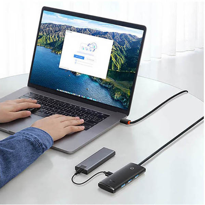 هاب 4 پورت usb باسئوس مدل wkqx030101