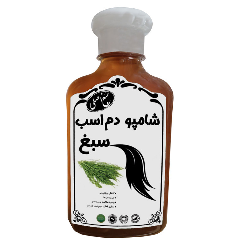 شامپو ضد ریزش مو سبغ مدل دم اسب مناسب برای انواع مو حجم 250 میلی لیتر