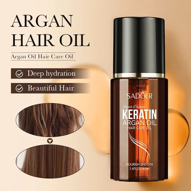 روغن آرگان تقویت کننده مو سادور مدل کراتین مناسب برای موهای آسیب دیده حجم 40 میلی لیتر