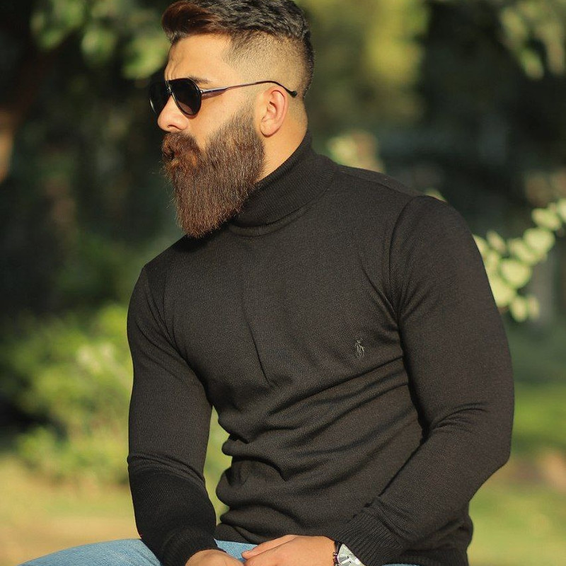 پلیور مردانه مدل یقه اسکی ساده