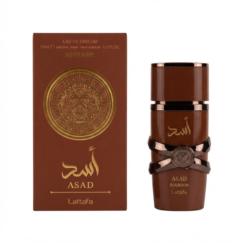 ادو پرفیوم مردانه لطافه مدل اسد بوربون با رایحه معتدل حجم ۳۰ میلی لیتر