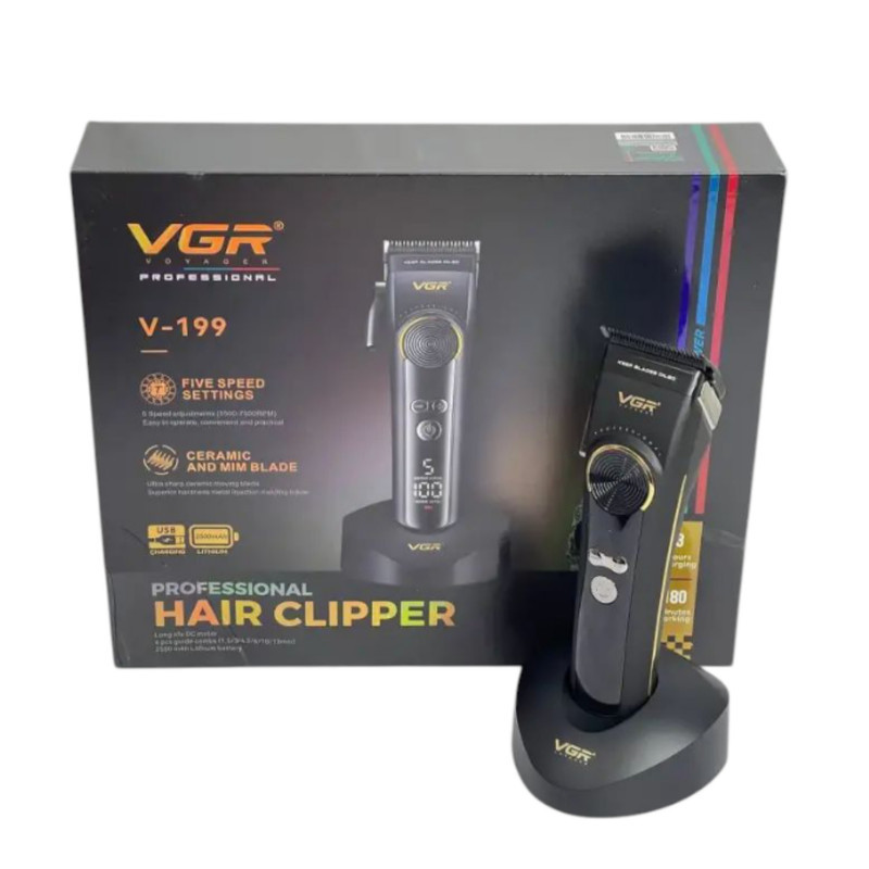 ماشین اصلاح موی سر و صورت شارژی وی جی ار مدل V-199