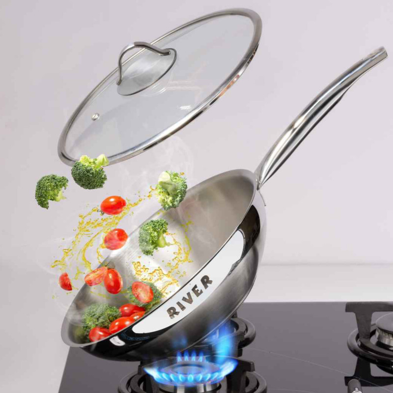 تابه ووک استیل ریور مدل سیلور کد TP3306 سایز 28