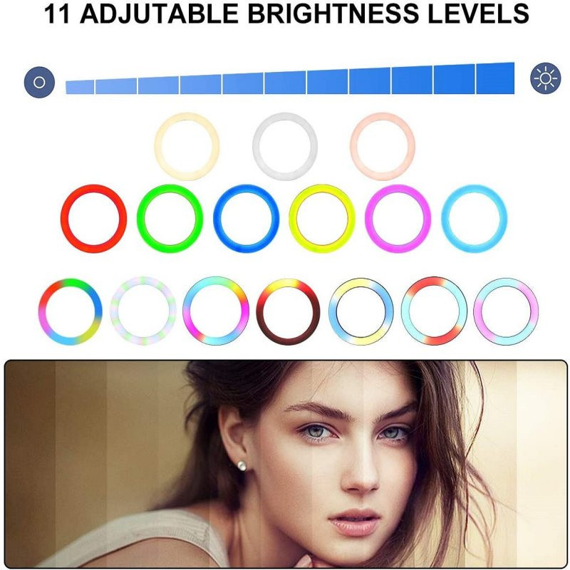 رینگ لایت مدل MJ26-RGB به همراه پایه