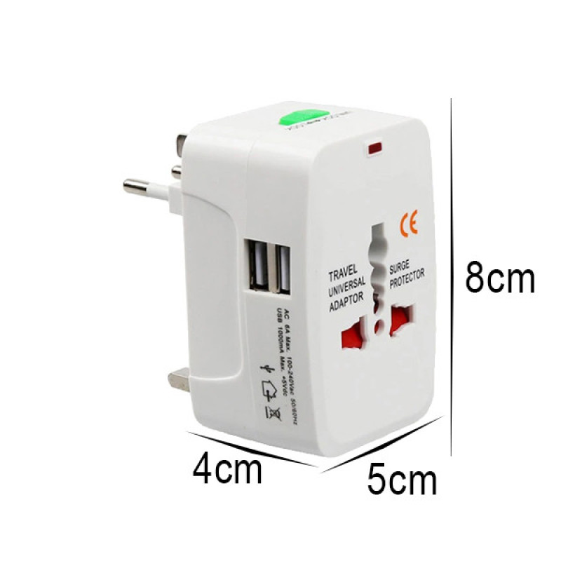 مبدل برق مسافرتی مدل USB مجموعه 5 عددی