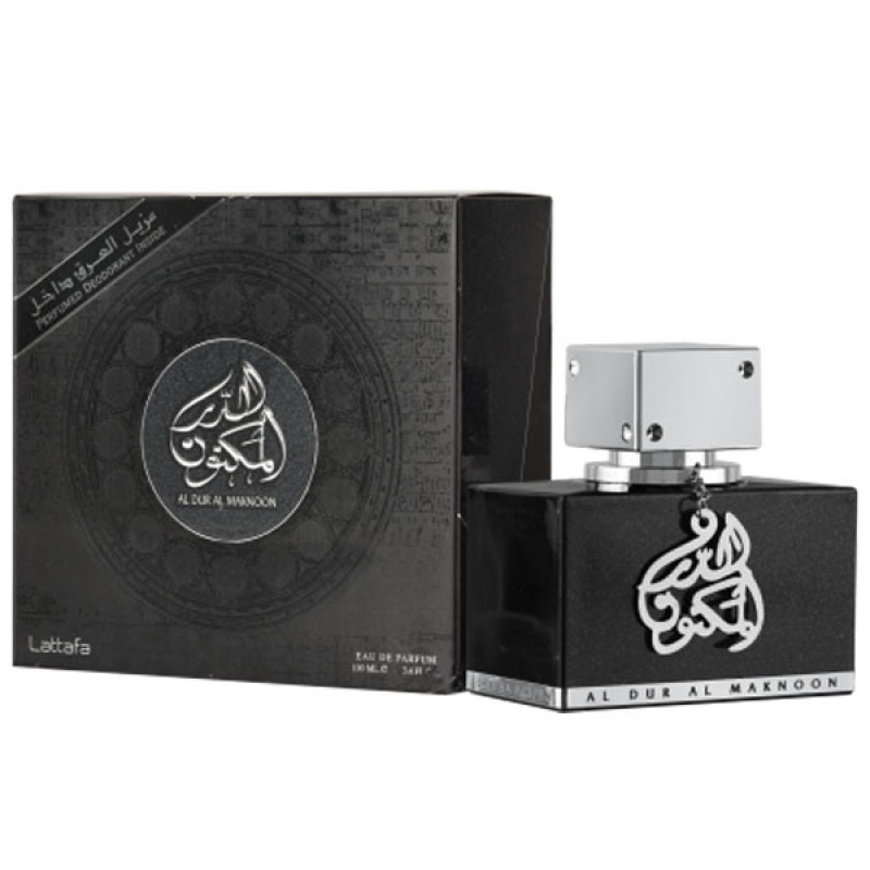 ادو پرفیوم مردانه لطافه مدل al dur al maknoon silver حجم 100 میلی لیتر
