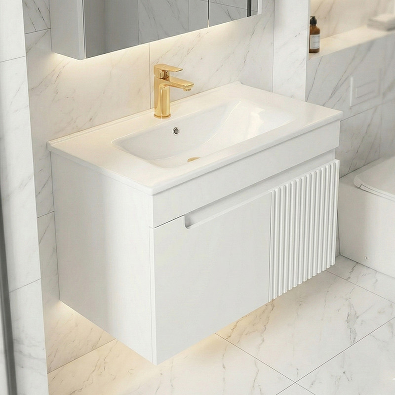 ست کابینت و روشویی دیواری دلفین مدل Flat-7040