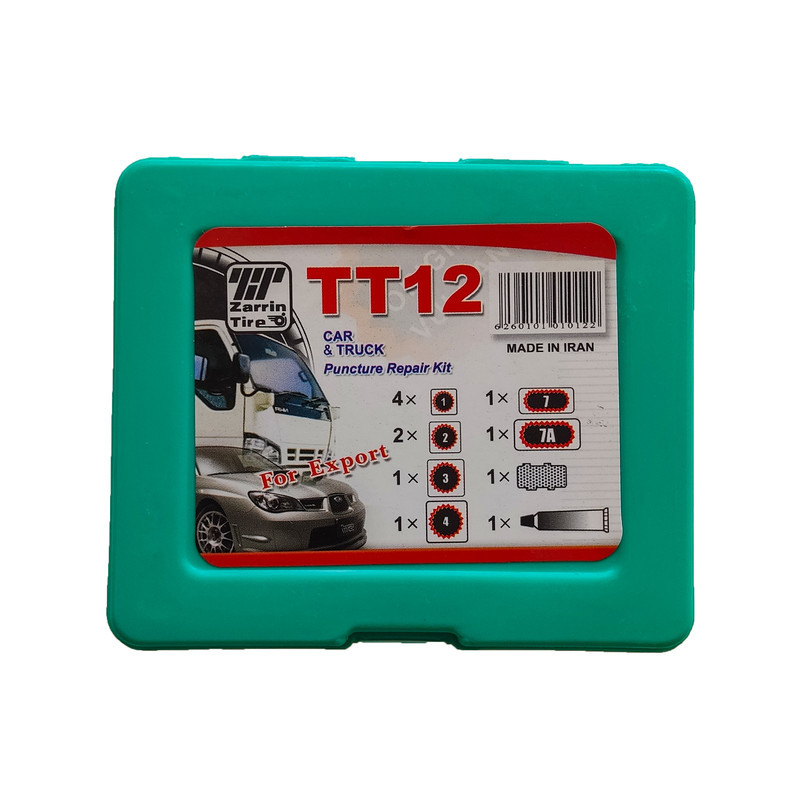 چسب و وصله پنچرگیری تیوب مدل MNT - 258 مجموعه 12 عددی