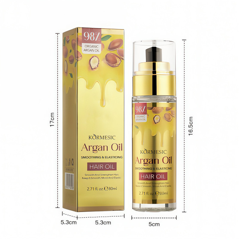 روغن آرگان ترمیم کننده کورمسیک مدل 98% مناسب برای انواع مو حجم 80 میلی لیتر