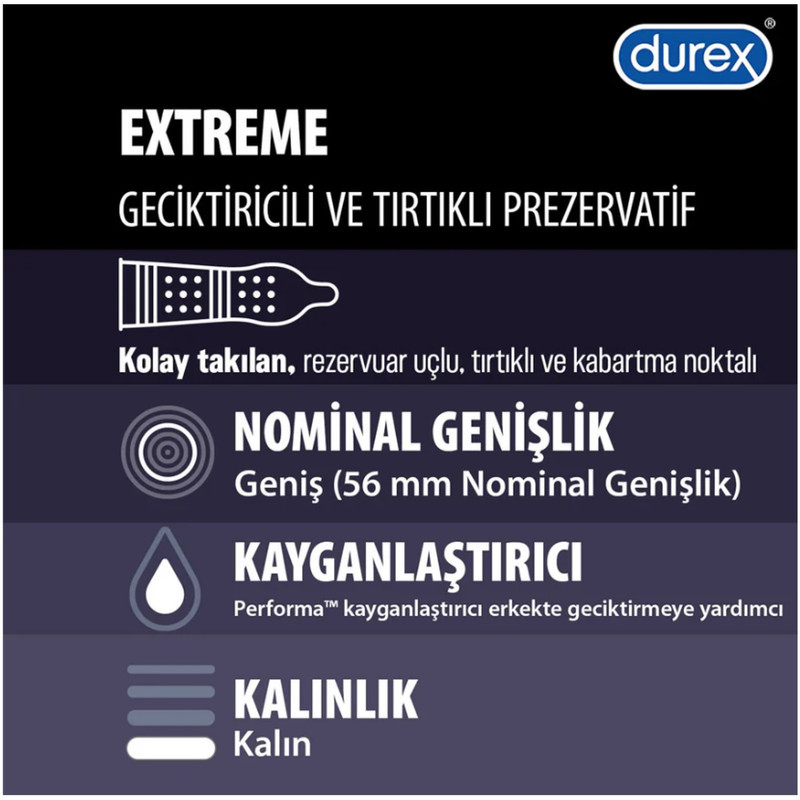 کاندوم دورکس مدل EXTREME بسته 30 عددی