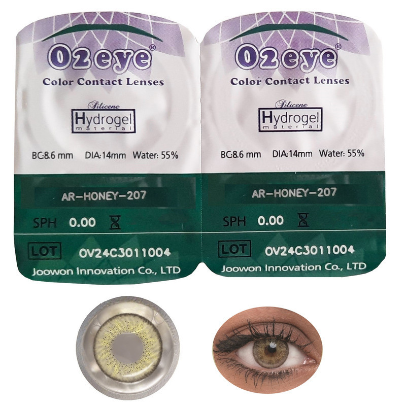 لنز چشم 02آی مدل Hydrogel شماره 207 رنگ سبز طوسی
