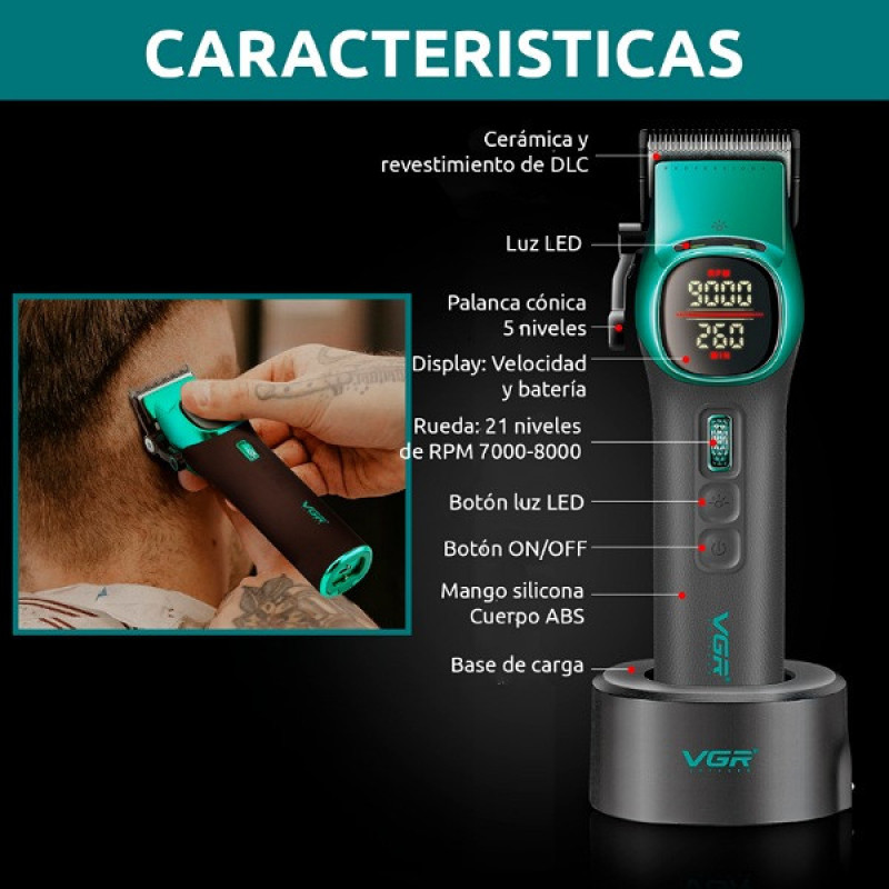 ماشین اصلاح موی سر و صورت شارژی وی جی ار مدل V-885C