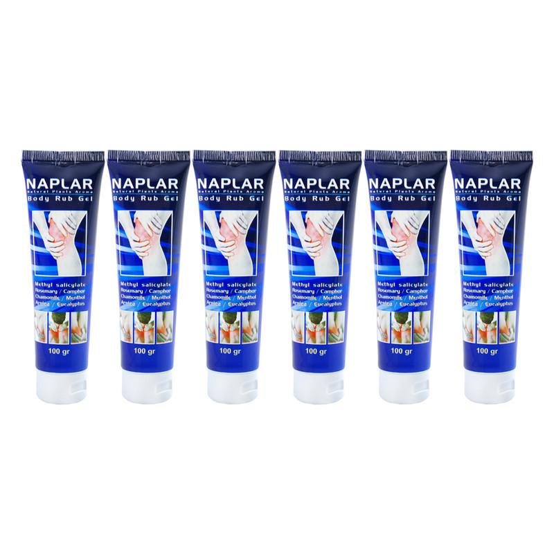 ژل ضد درد عضلانی ناپلار مدل Rub Gel حجم 100 میلی‌لیتر مجموعه 6 عددی با عصاره نعنا، میخک، رزماری و گزنه، کاهش التهاب و گرفتگی عضلات، اثر دوگانه گرما و سرما، تحریک گردش خون موضعی، مناسب انواع پوست