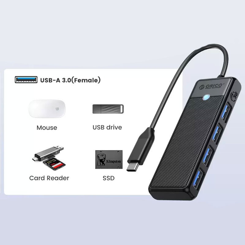 هاب 4 پورت USB-C اوریکو مدل PAPW4A-C3-015