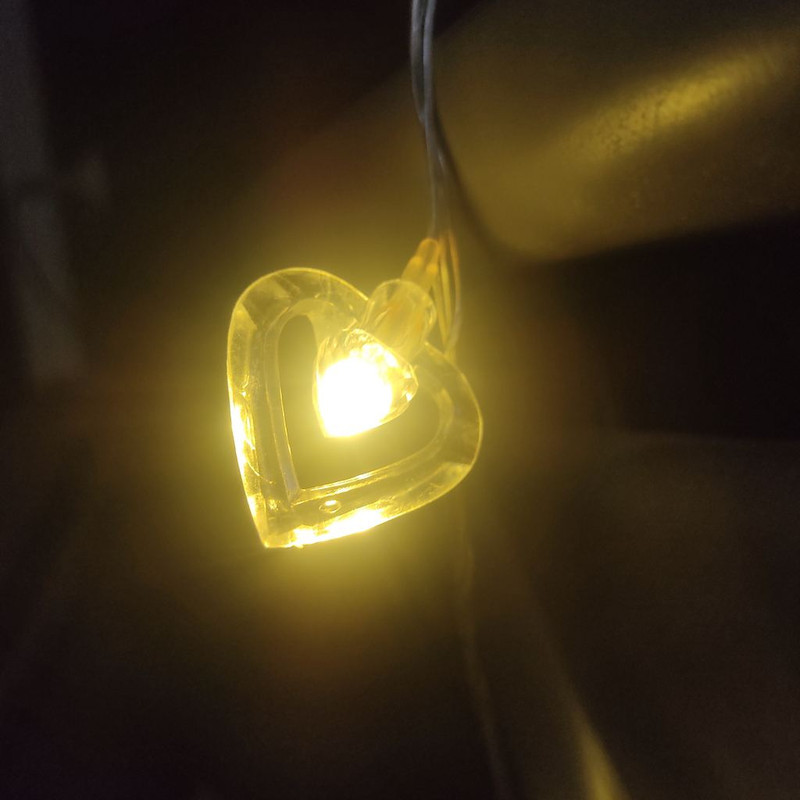 ریسه ال ای دی مدل قلب کریستالی کد 20Lamp طول 4.5 متر