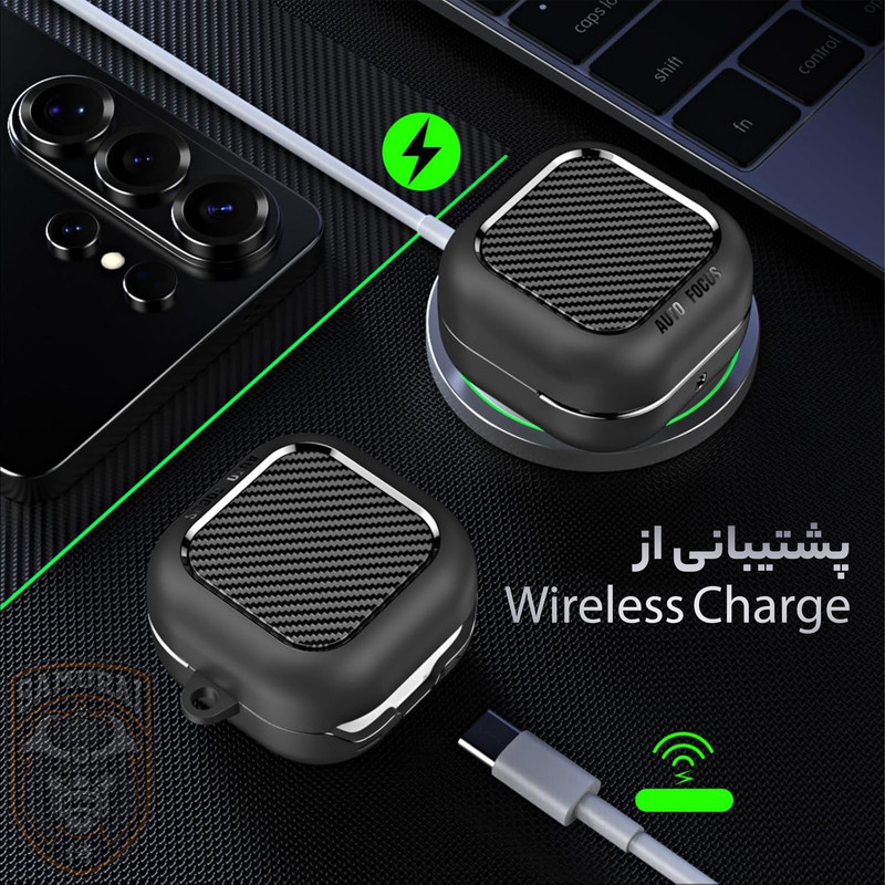 کاور سامورایی مدل Quad-50 مناسب برای کیس هدفون سامسونگ Galaxy Buds 4 Pro  Galaxy Buds 4