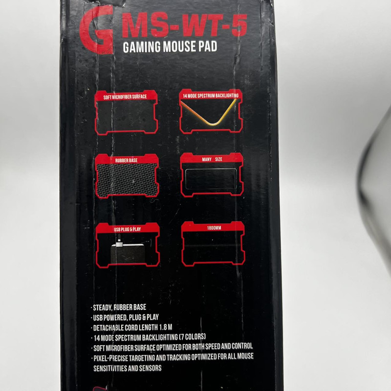 ماوس پد گیمینگ مدل RGB کد GMS_WT_5