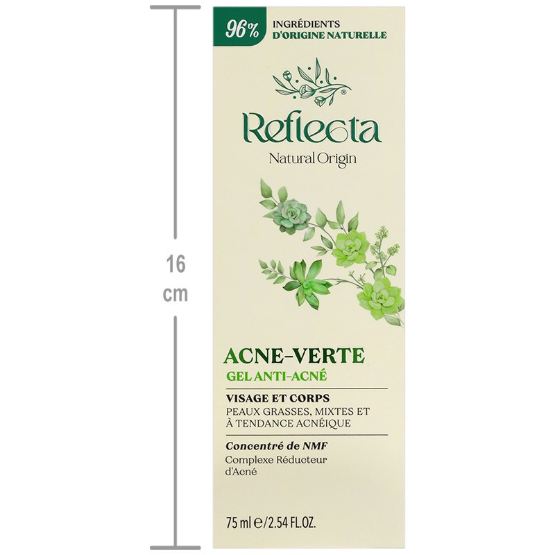 ژل ضد جوش صورت و بدن رفلکتا مدل Acne Verte مناسب برای پوست چرب و مختلط حجم 75 میلی لیتر