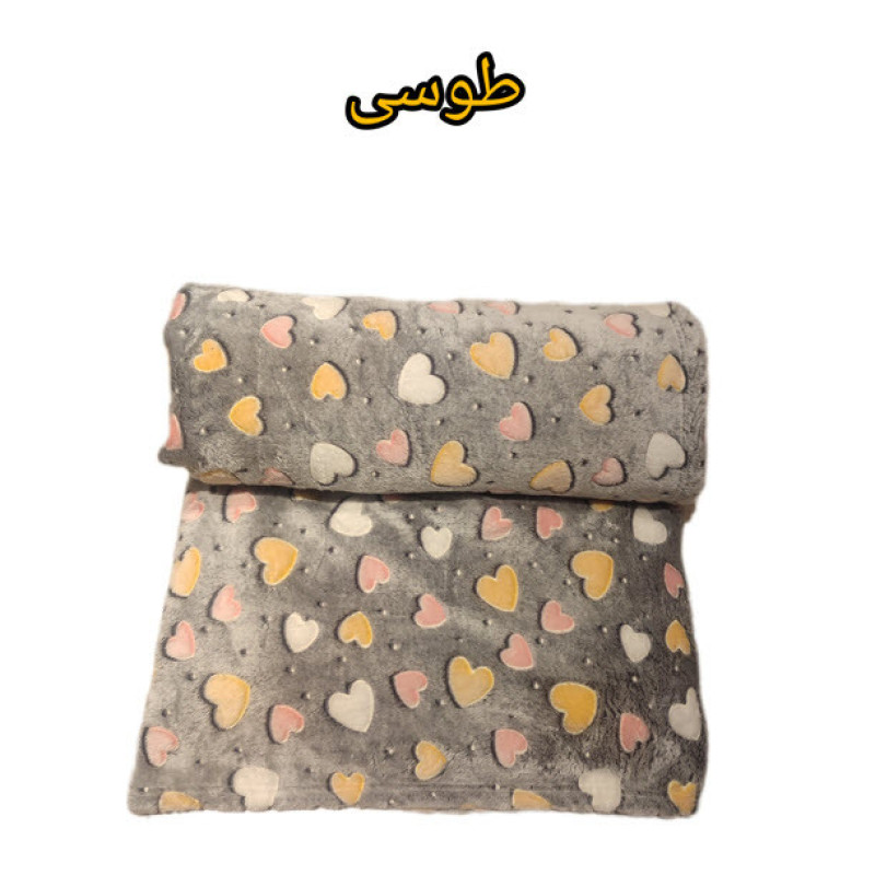 پتو مسافرتی 1 نفر ویراگیتا مدل شبنما قلب نینل سایز 150x200 سانتی‌متر