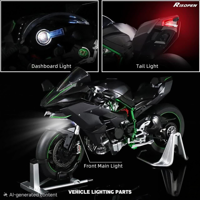 موتور بازی ناب سل مدل کاوازاکی نینجا H2R دودزا شارژی کد kawasaki h2r ninja spray 1:6 naab002