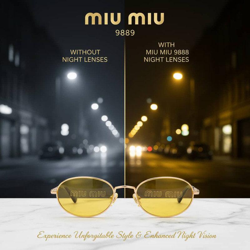 عینک آفتابی بیضی زنانه میو میو مدل FHU 9889