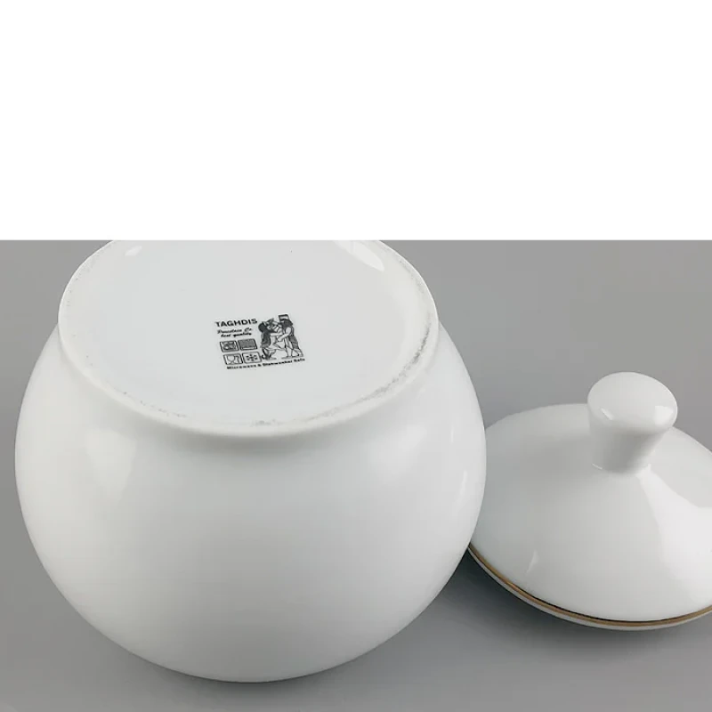 سرویس چای خوری 16 پارچه شرکت صنایع چینی تقدیس مدل گرد خط طلا 309