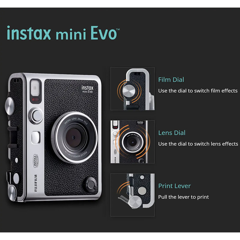 دوربین عکاسی چاپ سریع فوجی فیلم مدل Instax Mini Evo