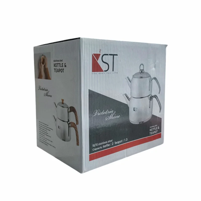 کتری و قوری کی اس تی مدل A-1060 گنجایش کتری 2 لیتر گنجایش قوری 1.2 لیتر