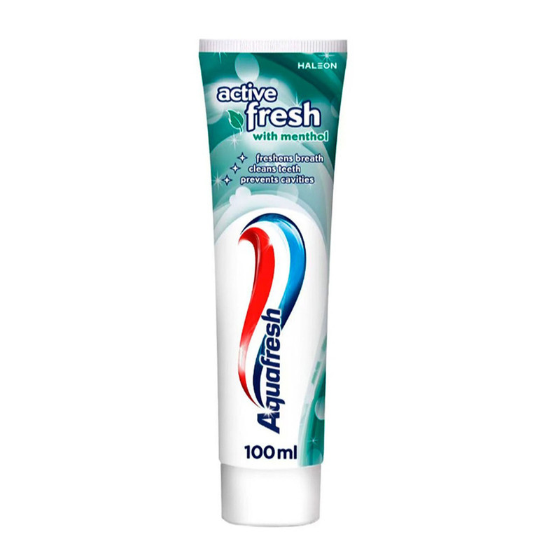 خمیر دندان ضد پوسیدگی آکوا فرش مدل active fresh حجم 100 میلی لیتر