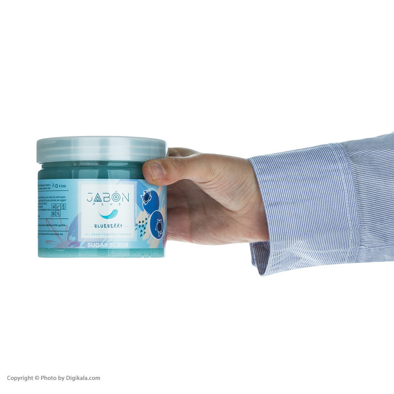 اسکراب شکری لایه بردار پوست ژبن پلاس مدل Blueberry وزن 450 گرم
