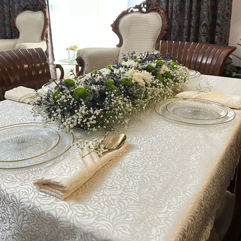 رومیزی رزین تاژ مدل پراگ سایز 320x150 سانتی‌متر