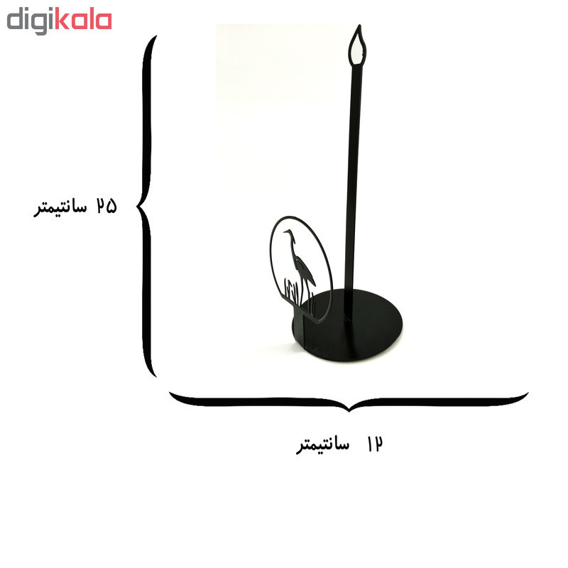 پایه رول دستمال کاغذی ملو طرح لک لک1 کد KMJ23