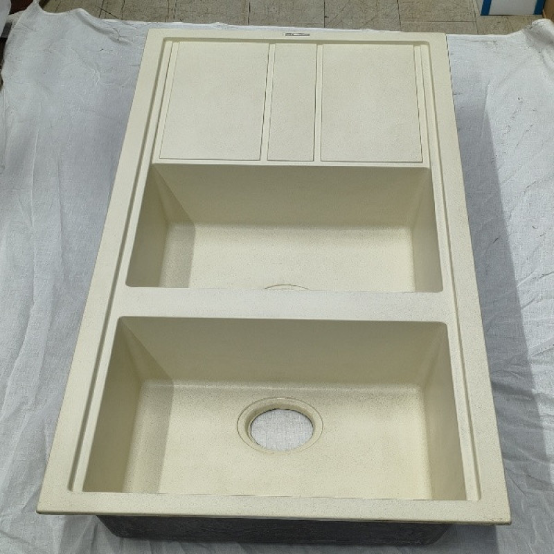 سینک ظرفشویی گرانیت توکار دو لگنه رابیتس مدل R-1002C