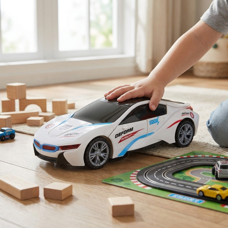 ماشین بازی طرح BMW I8 مدل تبدیل شونده کد 0005