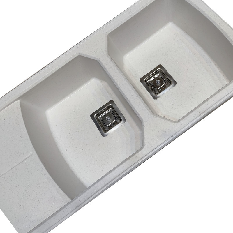 سینک ظرفشویی گرانیت توکار دو لگنه پارادایز مدل ITALY-401-WAKlil