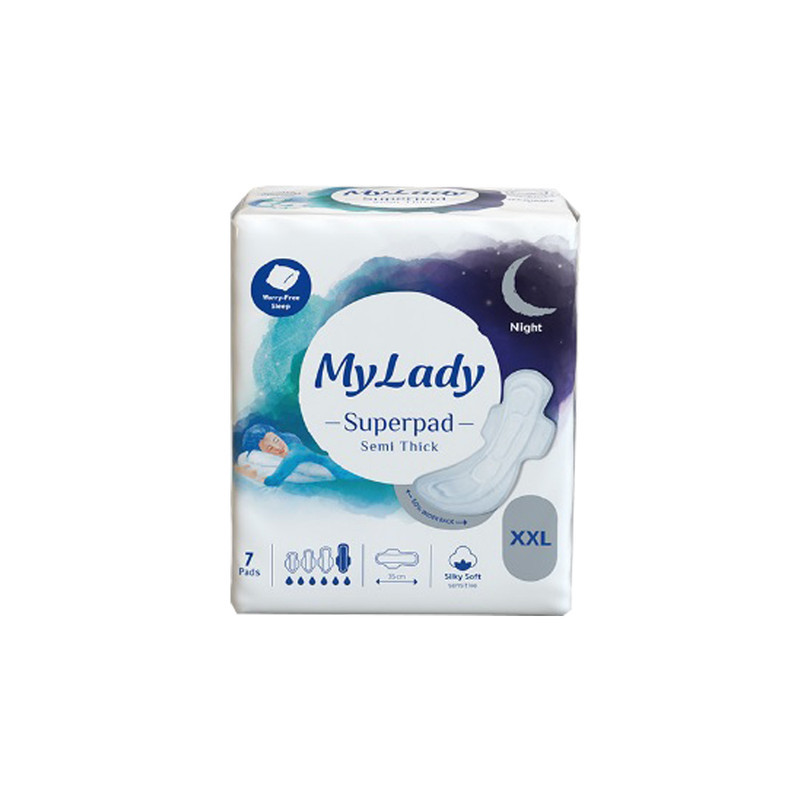 نوار بهداشتی مای لیدی مدل Superpad silky سایز خیلی خیلی بزرگ (XXL) سه بسته 7 عددی