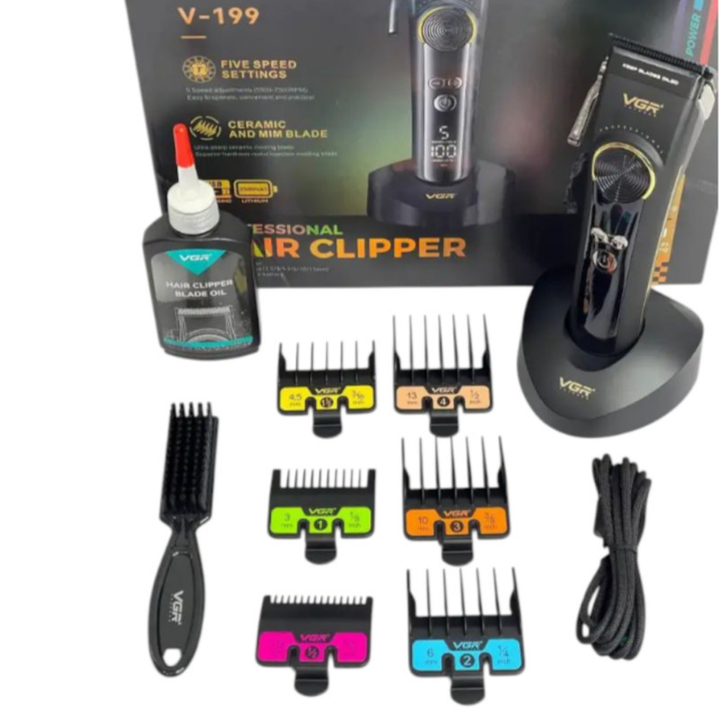 ماشین اصلاح موی سر و صورت شارژی وی جی ار مدل V-199