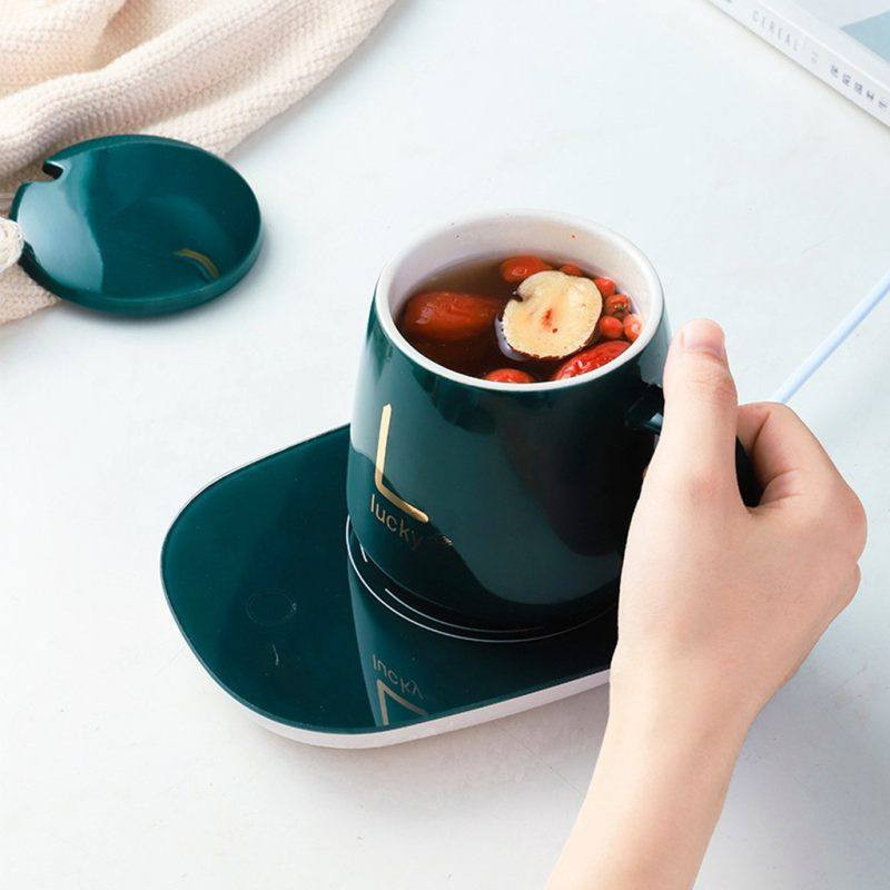 ماگ لاکی مدل Warmer Cup به همراه صفحه گرم کن برقی