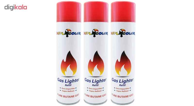 اسپری کپسول گاز فندک دوپلی کالر مدل Super Refined حجم 300 میلی لیتر بسته 3 عددی