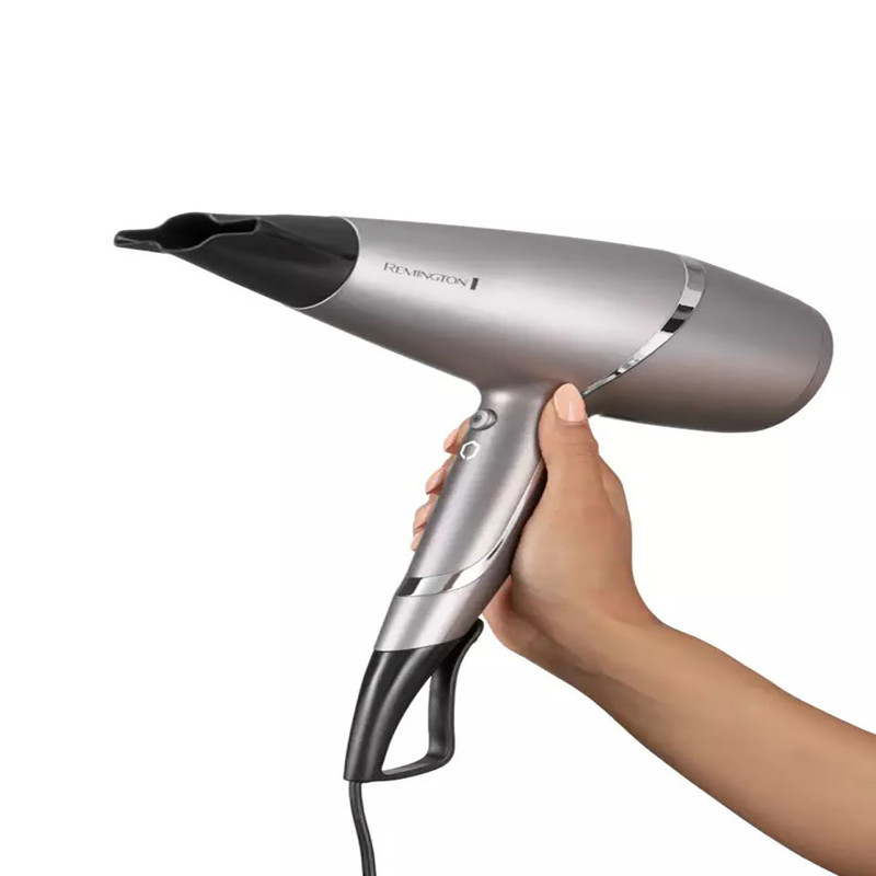 سشوار حرفه‌ای 2400 وات رمینگتون مدل AC9800 PROLUX، موتور AC، وزن 250 گرم، المنت سرامیک، دارای سری دیسپانسر با ویژگی حجم‌دهندگی، صاف‌کنندگی، فرکنندگی، با قابلیت صفحه نمایش