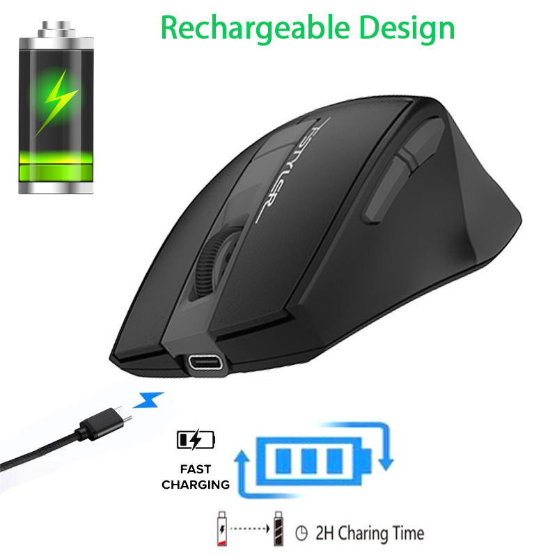 ماوس دوگانه بی‌ سیم و باسیم ای فورتک مدل FSTYLER_FG_35_C_PLUS