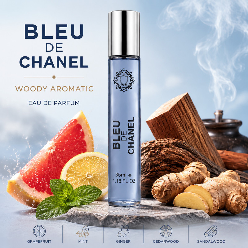 ادو پرفیوم مردانه هارلینگن مدل Blue De Chanel با رایحه خنک حجم 35 میلی لیتر