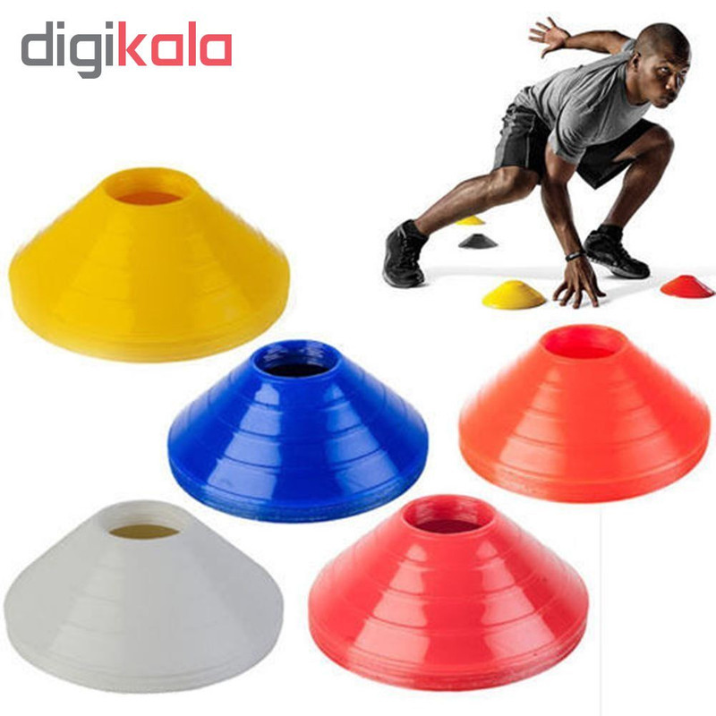 مانع تمرین مدل Training Cones 2019 در 4 رنگ مجموعه 32 عددی به همراه پایه نگهدارنده