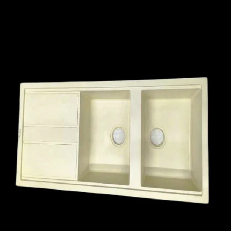 سینک ظرفشویی گرانیت توکار دو لگنه رابیتس مدل R-1002C