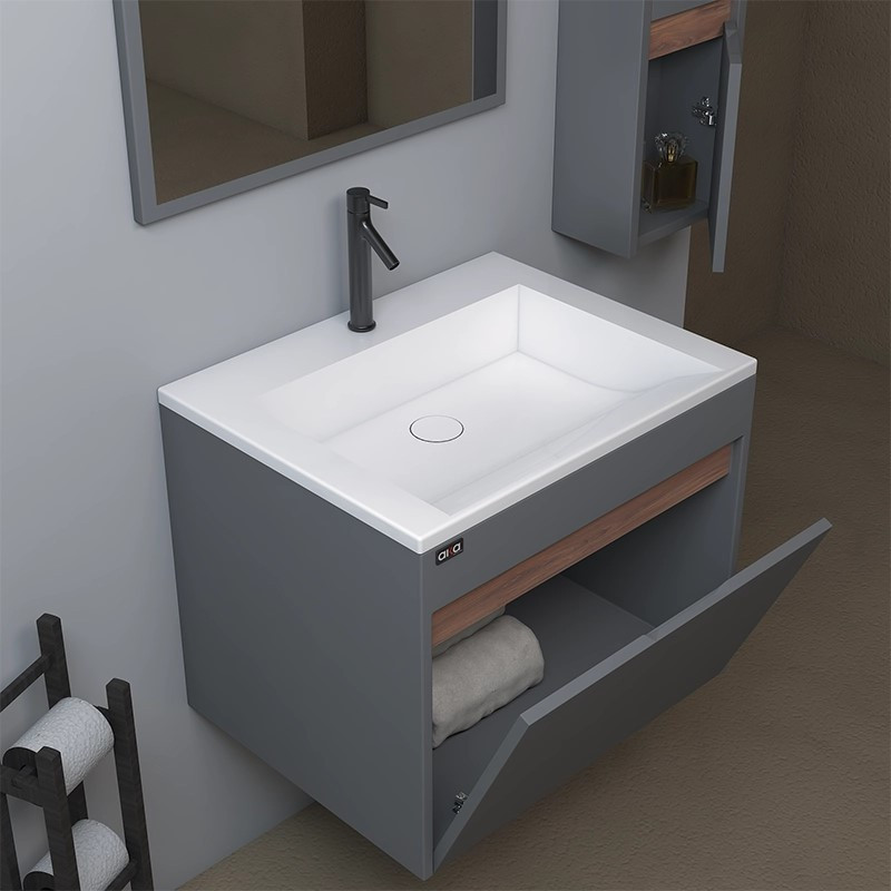 ست کابینت و روشویی آلکا مدل 4060 به همراه باکس و آینه