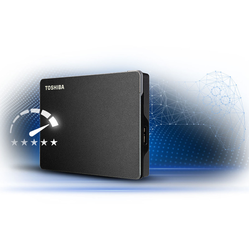 هارد اکسترنال توشیبا مدل Canvio Gaming ظرفیت دو ترابایت دارای رابط USB Type-A 3.2