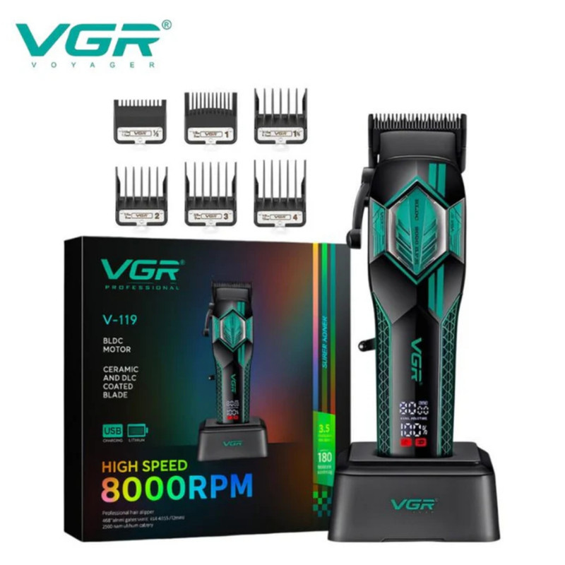 ماشین اصلاح موی سر و صورت شارژی وی جی ار مدل V-119