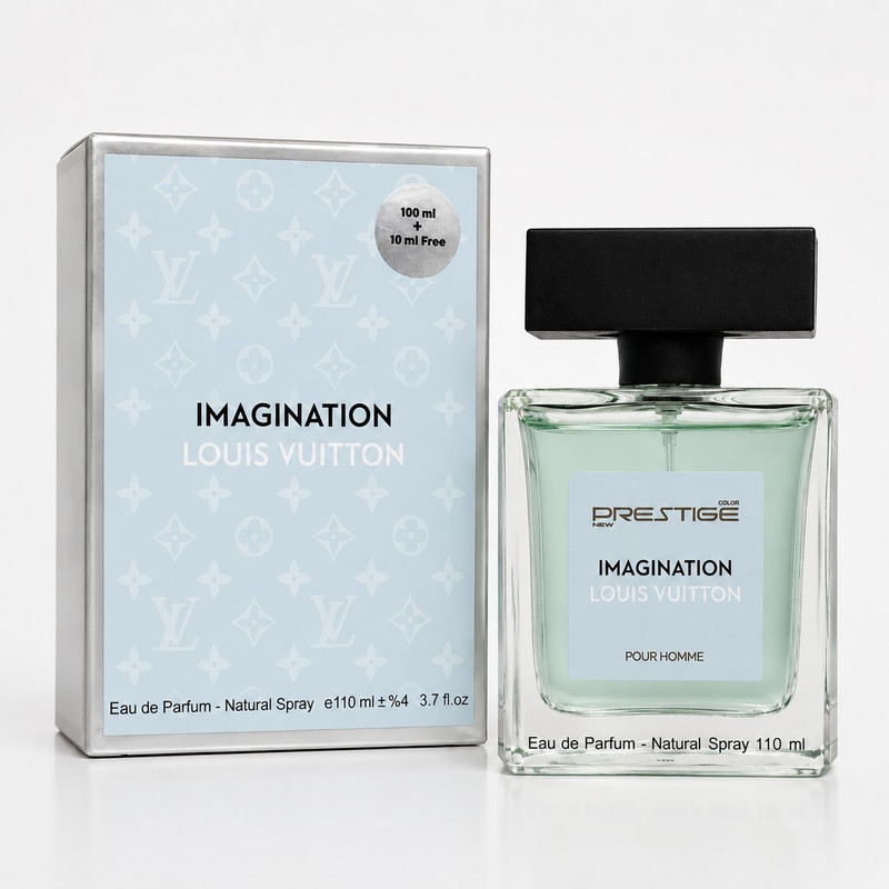 ادو پرفیوم مردانه نیو پرستیژ کالر مدل Imagination Louis Vuitton با رایحه شیرین و مرکباتی حجم 110 میلی لیتر