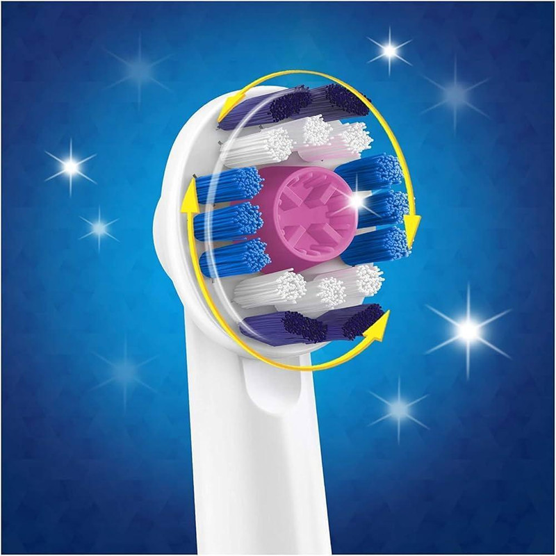 سری یدک مسواک برقی اورال-بی مدل 3D white کد clean maximiser بسته 4 عددی